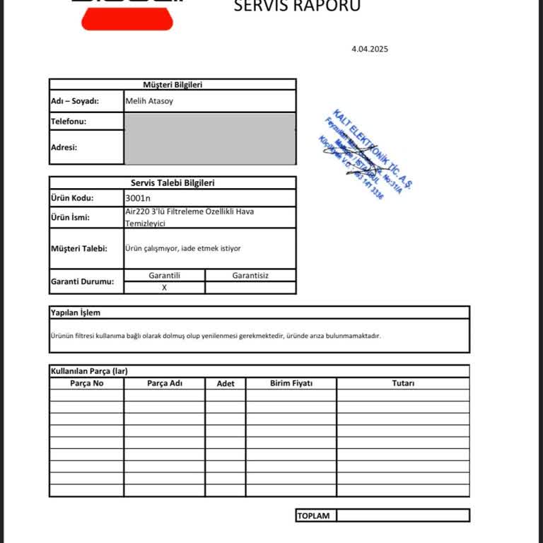 Bissell Air220 Hava Temizleyici Hayal Kırıklığı