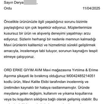 Mavi Pantolonlarda Kalite Sorunu Ve Garanti Reddi