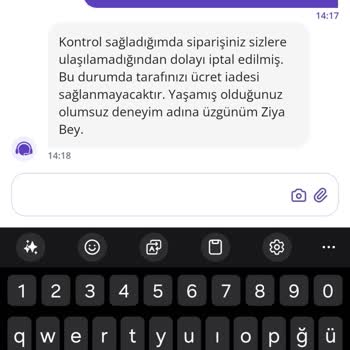 İptal Edilen Sipariş Ve Ücret İadesi Sorunu
