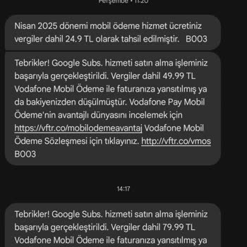 Yanlış Google Abonelik Ücretlendirmesi