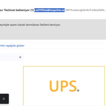 UPS Üzerinden Gelen Şüpheli Kargo Mesajları Hakkında Şikayet