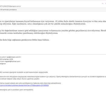 Amazon'da Haksız Sipariş İptali Ve Müşteri Hizmetlerine Ulaşamama Sorunu
