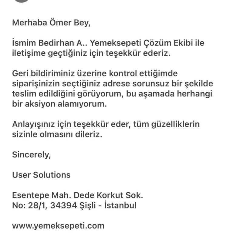 Teslim Edilmediği Halde Teslim Edildi Görünen Sipariş Ve Çözüm Beklentisi