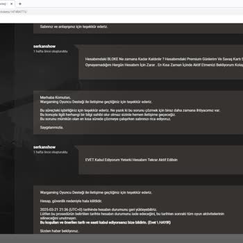 World Of Tanks Destek Hattı: Uzun Süreli Hesap Kilidi