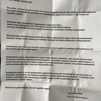 Kalitesiz Ayakkabı Ve İlgisiz Müşteri Hizmeti