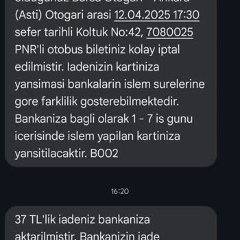 Bilet İptalinde Yanıltıcı İade Bilgisi