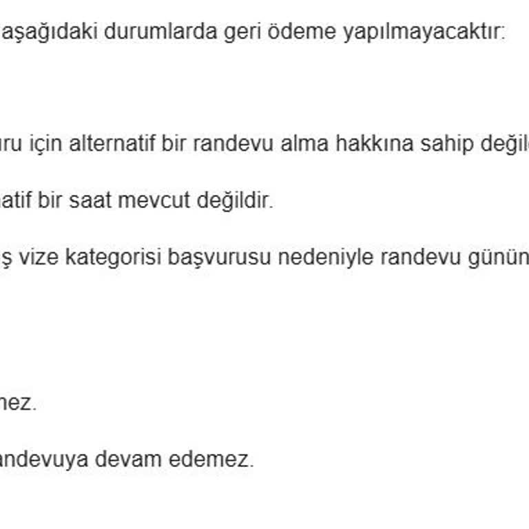 Randevu Hatasında İade Ve Değişiklik Sorunu