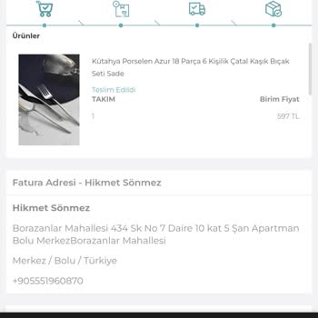 Kütahya Porselen Çatal Kaşık Setinde Kalite Sorunu