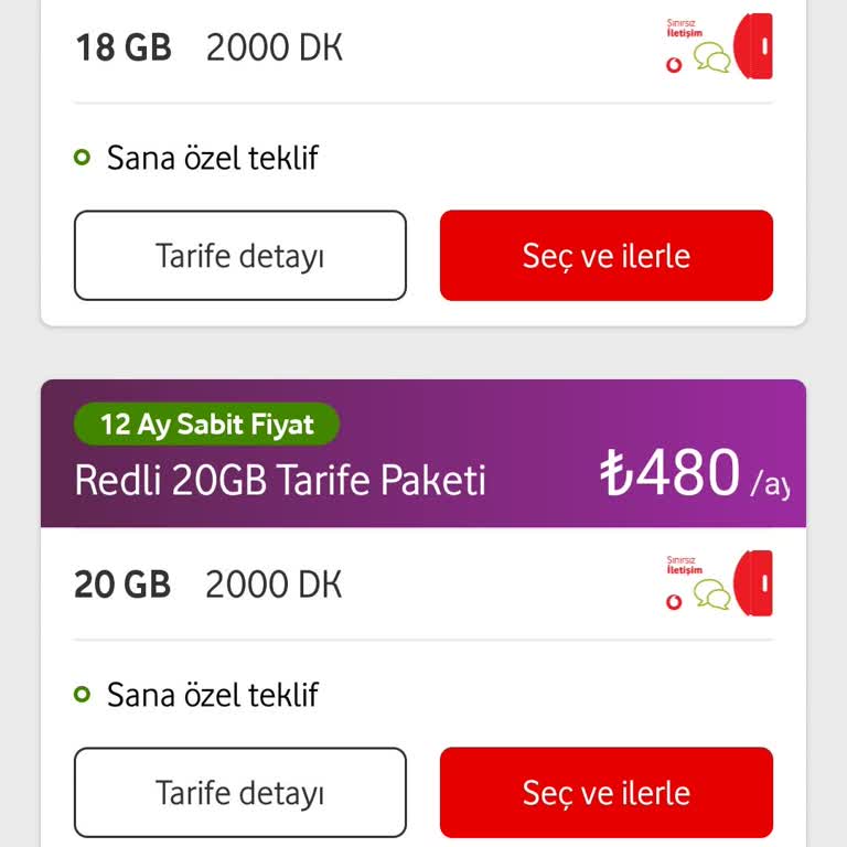 Mevcut Müşterilere Özel Tarife Talebi