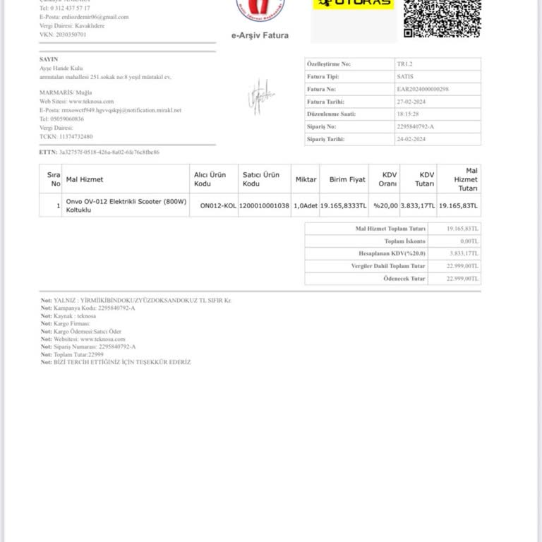 Onvo Scooter'da Paslanma Ve Servis Sorunları
