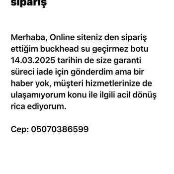 Garanti Kapsamındaki Ürünüm Hakkında Bilgi Alamıyorum