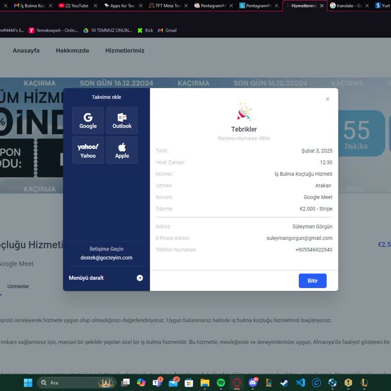 İş Bulma Koçluğu Hizmetinde İletişim Sorunları Ve İade Talebi