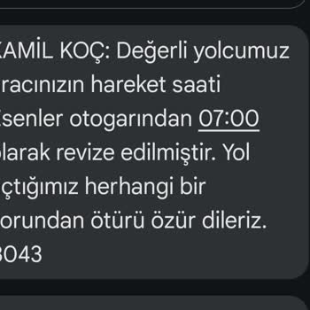 Kamil Koç'un Habersiz Saat Değişikliği Yolcuları Mağdur Etti