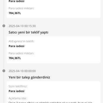 Aliexpress'ten Eksik Gönderim Ve İade Sorunu