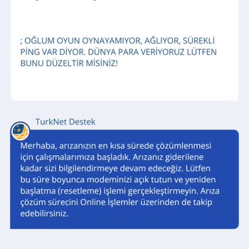 TurkNet Bağlantı Sorunları Ve Müşteri Hizmetleri İlgisizliği