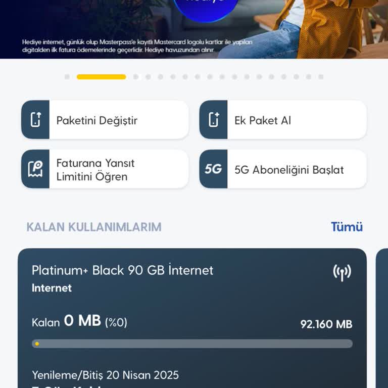Turkcell'in İnternet Paketleri Hızla Tükeniyor