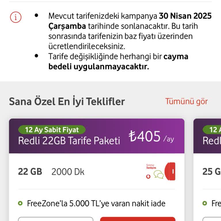 Vodafone'un Fahiş Fiyat Artışına Tepki