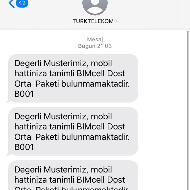 Bimcell Paket İptali Ve Otomatik Yenileme Sorunu