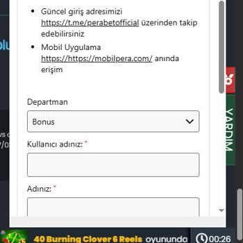 Perabet'te Kayıp Bonus Ve Kazanç Sorunları