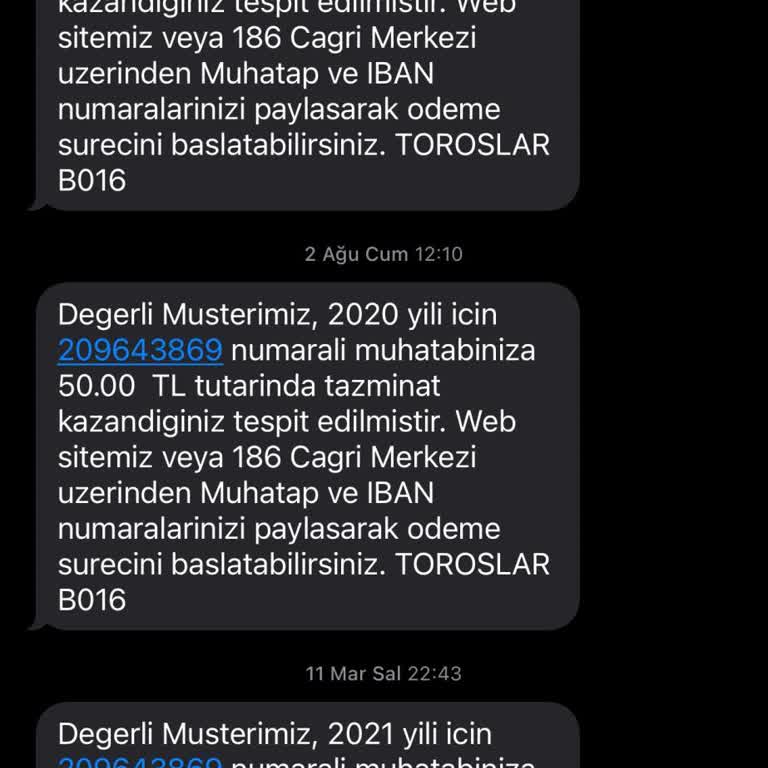 Yanıltıcı Tazminat Mesajları