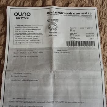 Kulaklık Sorunu Ve Yetersiz Servis Hizmeti