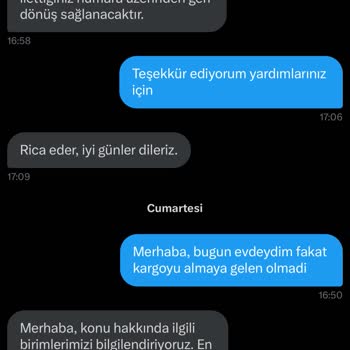 Aras Kargo'nun Kurye Hizmeti Hayal Kırıklığı