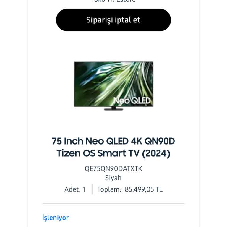 Samsung Shop'tan Sipariş Verdim, Televizyon Hâlâ Yok!