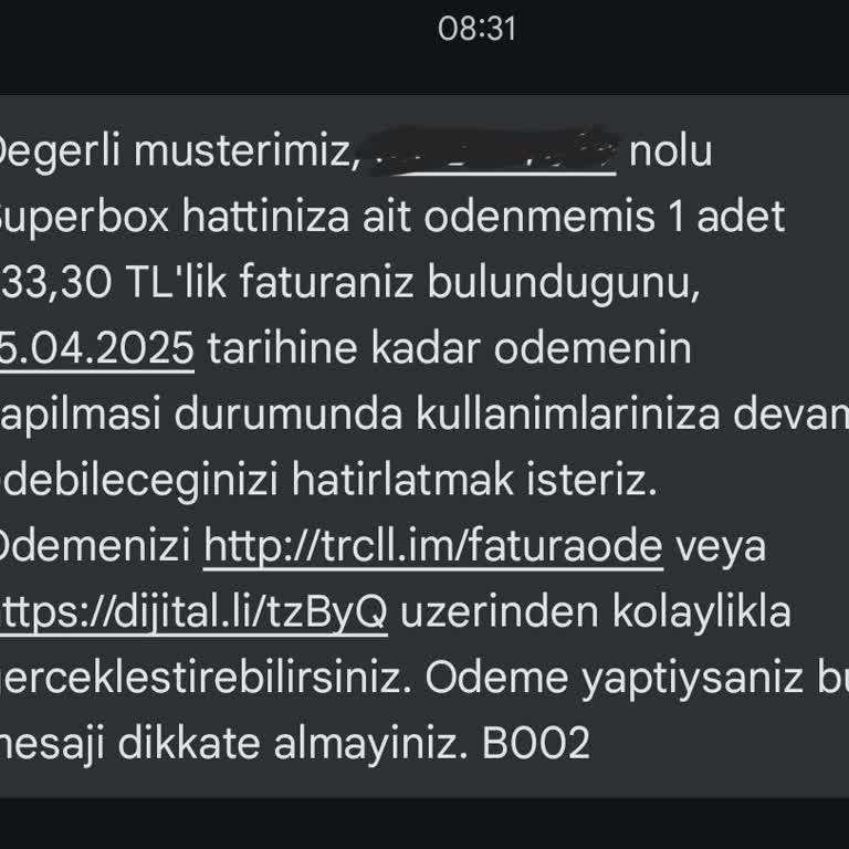 Yanlış Fatura Mesajlarıyla Başım Dertte!