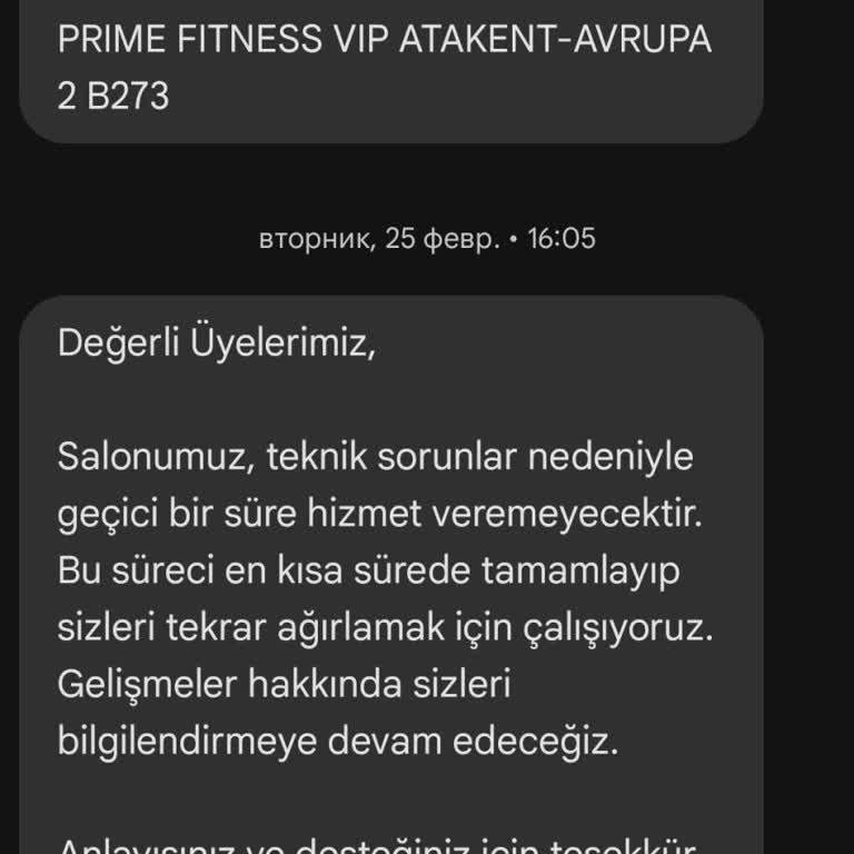 Prime Fitnes Spor Salonu Üyelerini Mağdur Ediyor!