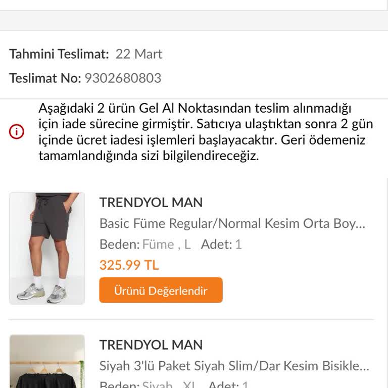 Trendyolmilla'dan İade Edilmeyen Para İçin Acil Çözüm Talebi