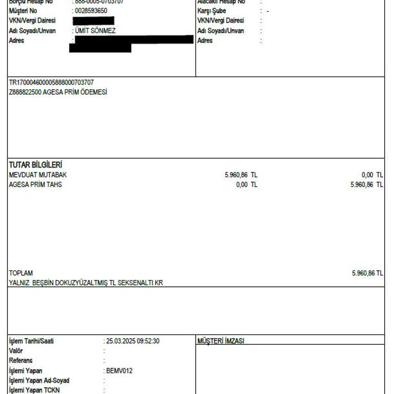 Akbank'tan Çekilen Kredide Sigorta İptali Ve İade Talebi