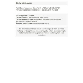 VakıfBank'tan İzinsiz Kesinti İadesi Talebi