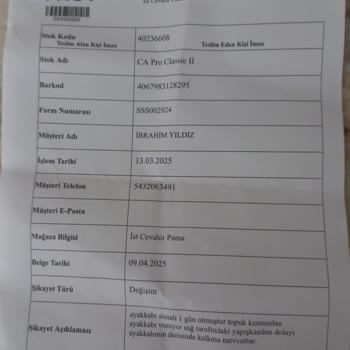 Cevahir AVM Puma Mağazasında Değişim Talebi Umursanmadı