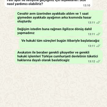 Cevahir AVM Puma Mağazasında Değişim Talebi Umursanmadı