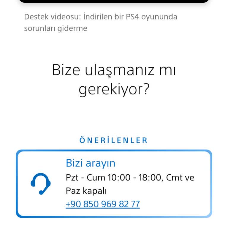 PlayStation Müşteri Hizmetlerine Ulaşamama Sorunu