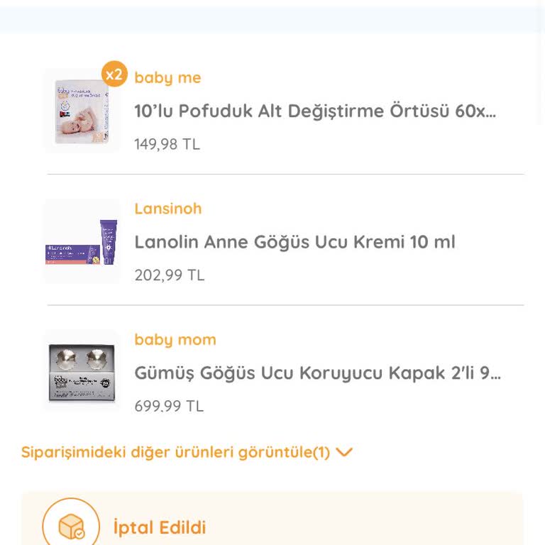 Ebebek Siparişim İptal Edildi, Mağduriyetimin Giderilmesini Bekliyorum