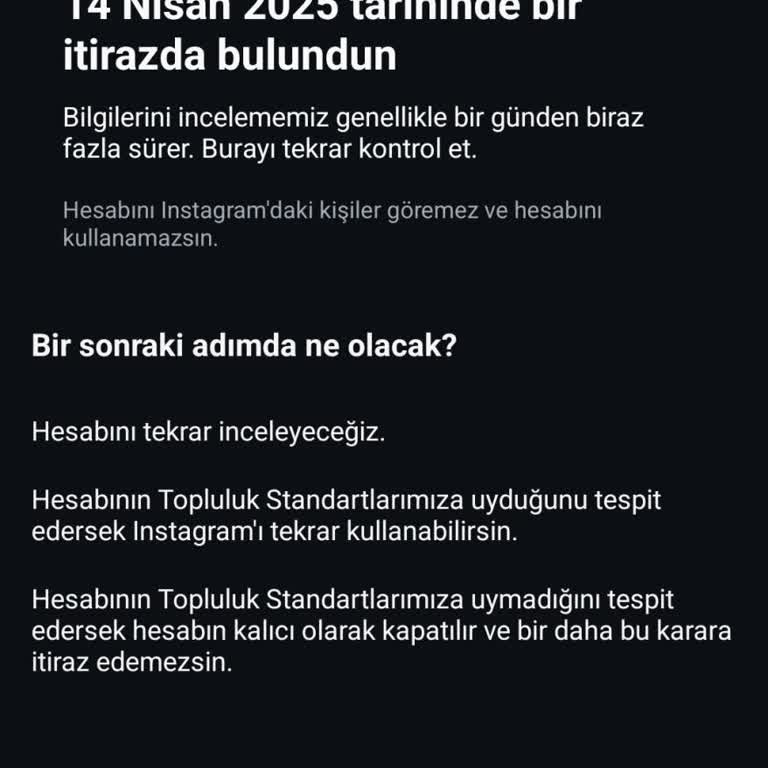 Instagram Hesabımın Keyfi Askıya Alınması!