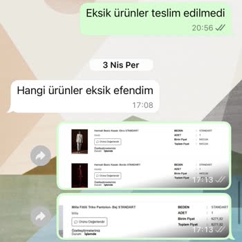 Sipariş Eksikliği Ve İade Sorunu Yaşayan Müşteri Çilesi