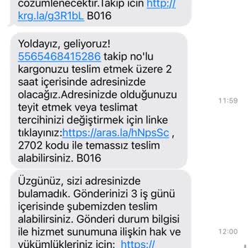 Aras Kargo Teslimat Sorunu Ve Yanıltıcı Bildirimler