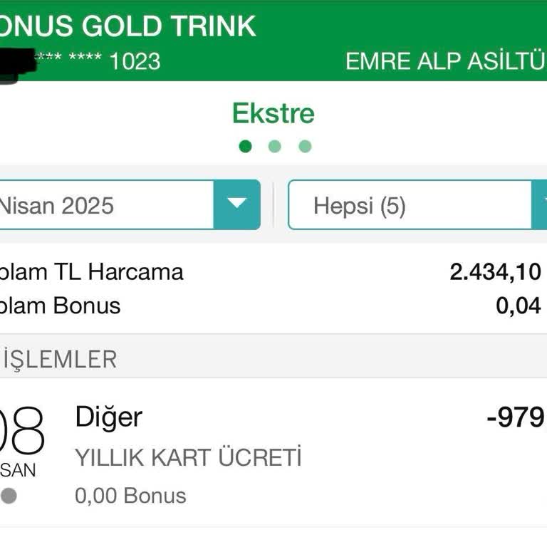 Garanti Bonus Gold'dan Haksız Kart Ücreti Şoku!