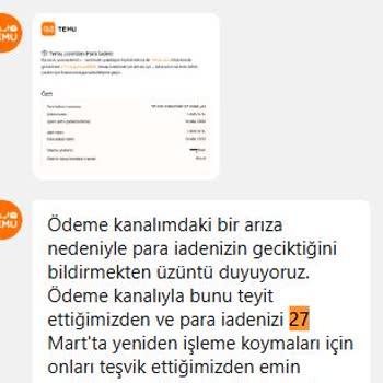 Temu Şirketinin İade Sürecindeki Gecikmeleri Ve Müşteri Mağduriyeti