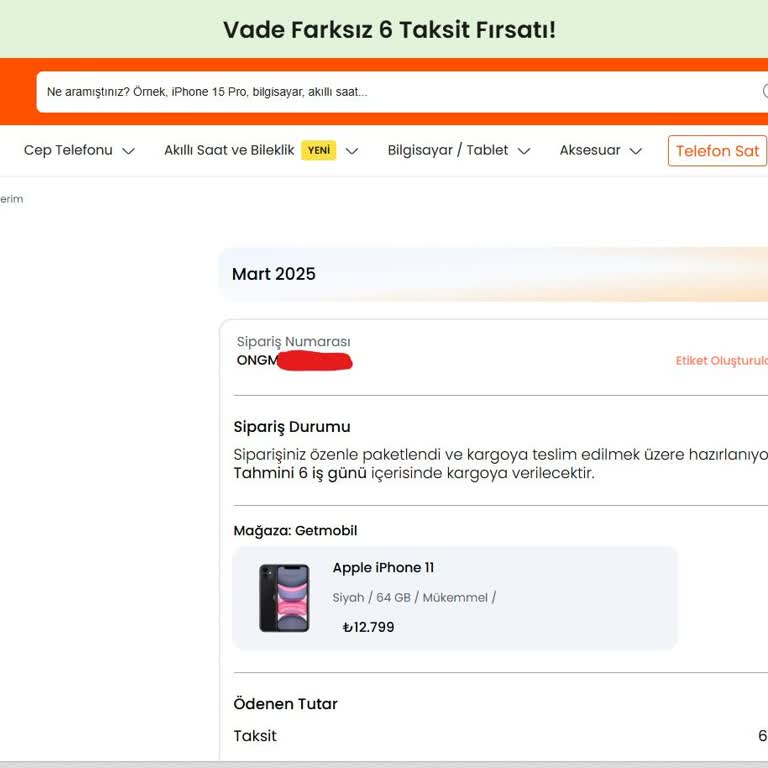 Geciken İphone Siparişi Ve Yetersiz İletişim Sorunu