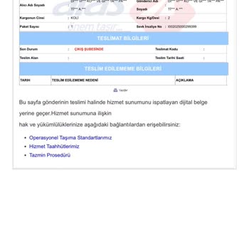 Kargoda Kaybolan Siparişe Çözüm Yok