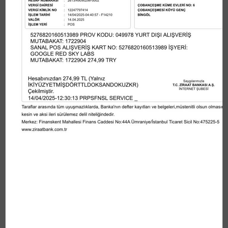 Google Red Sky Labs Ücret İadesi Sorunu