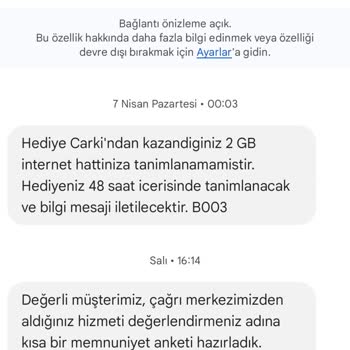 Vodafone Çark Kazanımı Tanımlanmadı, Mağduriyet Yaşıyorum