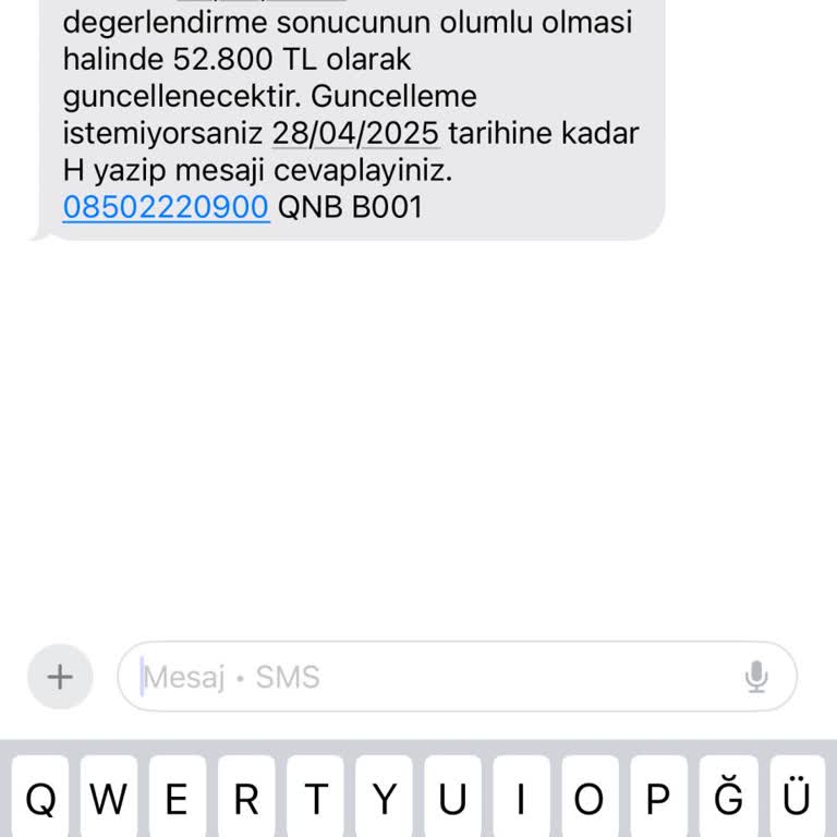 QNB Finansbank'tan Gelen Yanıltıcı Mesajlar