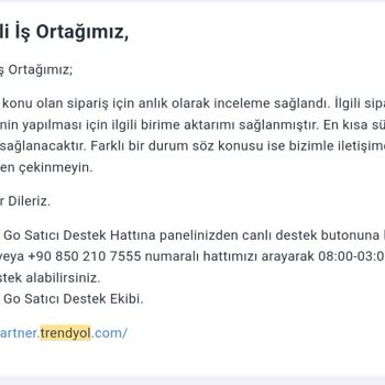 Trendyol'da Teslim Edilmeyen Sipariş Ve Geri Ödeme Sorunu