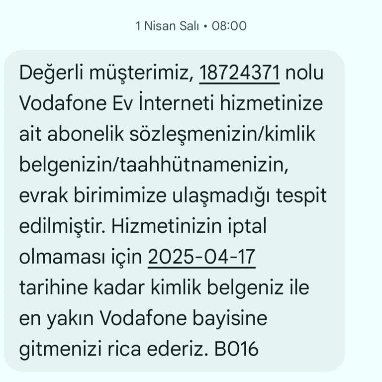 Vodafone Net Evrak Eksikliği Ve Şube Sorunları