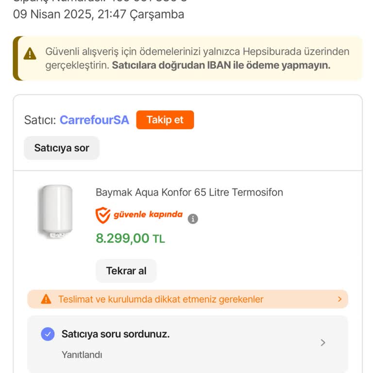 Termosifon Kargosu Gecikti, Evde Sıcak Su Yok!