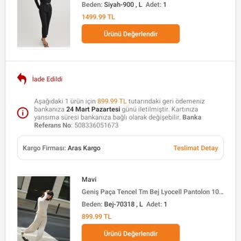 Yanlış İade Tutarı Ve İlgisiz Müşteri Hizmetleri: Trendyol Ve Mavi'den Çözüm Bekliyorum